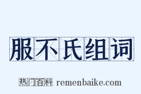 服不氏组词是什么意思的图片